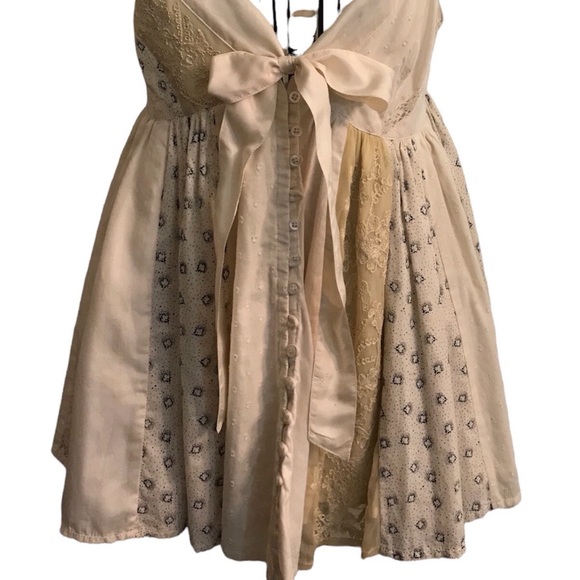 Anthropologie Lithe Silk Bow V-Neck Sleeveless Boho blouse - Picture 9 of 10